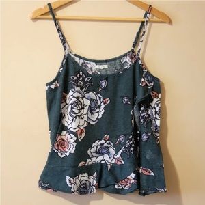 Maurice’s Green Floral Tank Sz XXL